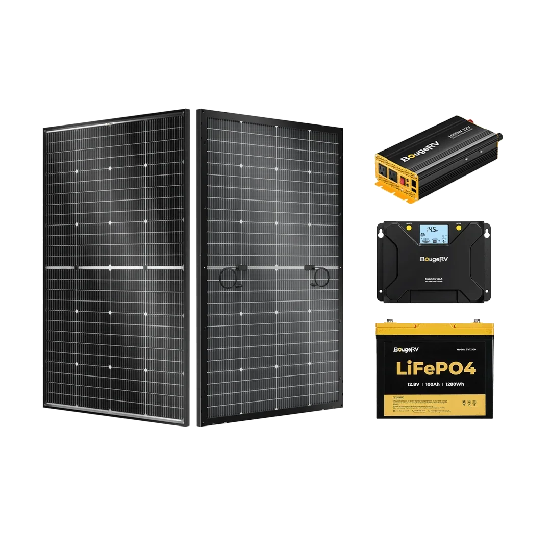 Click to zoom Bougerv 200W rigid N-type solar kit bifacial panel