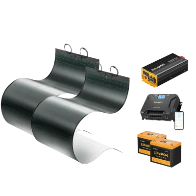 Bougerv 400W CIGS flexible solar kit pre-punched holes