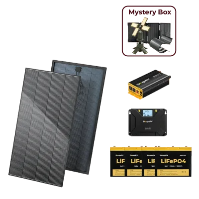 Bougerv 800W rigid solar system kit MPPT inverter batteries