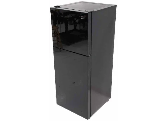 Click to zoom Furrion 10.6 cu ft black gloss 12V RV refrigerator left-hinge two-door