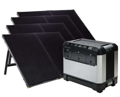 Goal Zero Yeti PRO 4000 power station with four Boulder 200 solar panels bundle